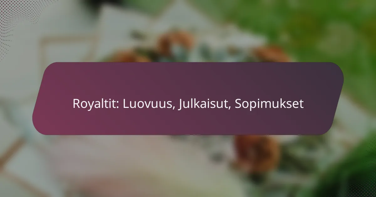 Royaltit: Luovuus, Julkaisut, Sopimukset